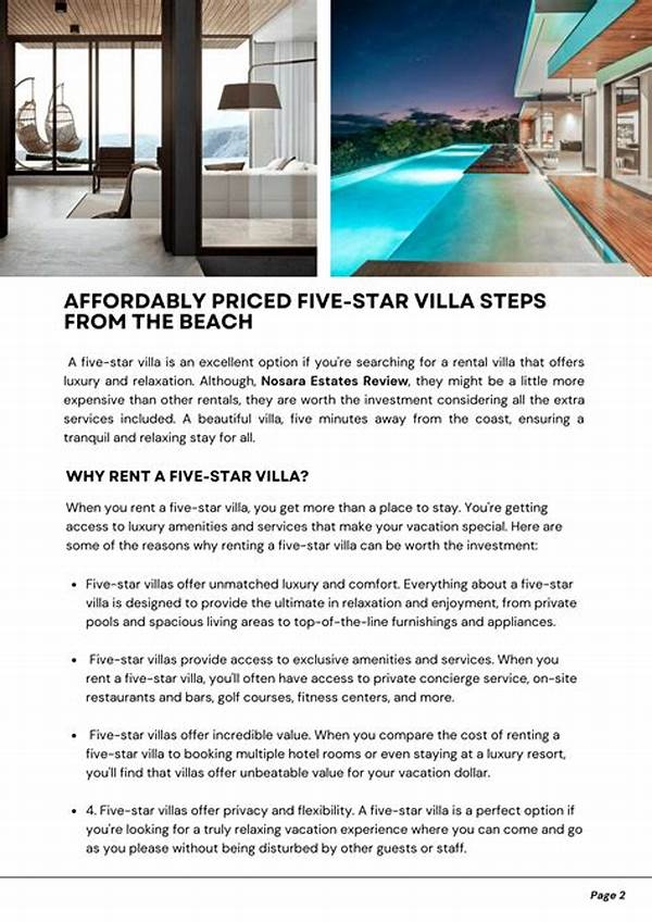 Five-star Villa Rental Options