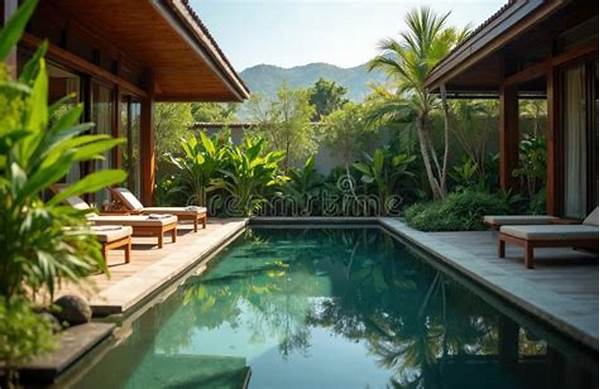 Tropical Villa Surrounded By Water Features